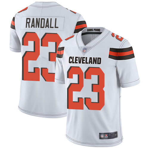 Cleveland Browns Damarious Randall Men White Limited Jersey 23 NFL Football Road Vapor Untouchable
